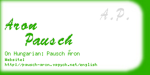 aron pausch business card